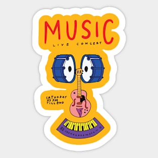 Music Live Concept Sticker